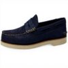 Sperry Chaussures Bateau Homme Cuir Nubuck Bleu Marine