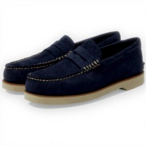 Sperry Chaussures Bateau Homme Cuir Nubuck Bleu Marine