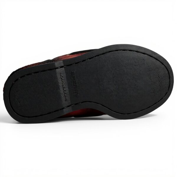 Sperry Chaussure Bateau Homme Laine Rouge Noire Cuir