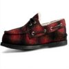 Sperry Chaussure Bateau Homme Laine Rouge Noire Cuir