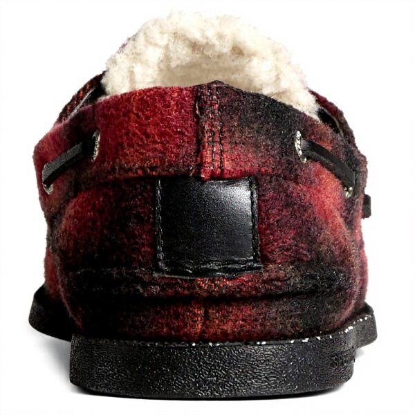 Sperry Chaussure Bateau Homme Laine Rouge Noire Cuir