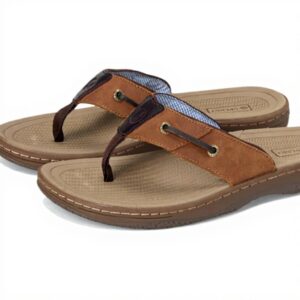 Sperry Baitfish Thong Sandales Homme Cuir Confort Plage