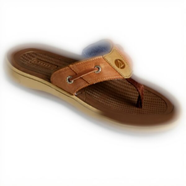 Sperry sandales homme cuir Baitfish Thong Marron Clair