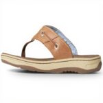 Sperry sandales homme cuir Baitfish Thong Marron Clair