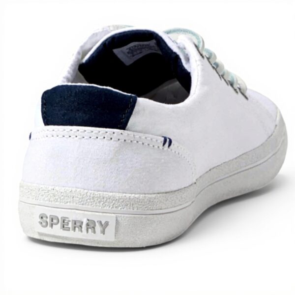 Sperry Chaussure Bateau Femme Blanc Toile Recyclé Confort