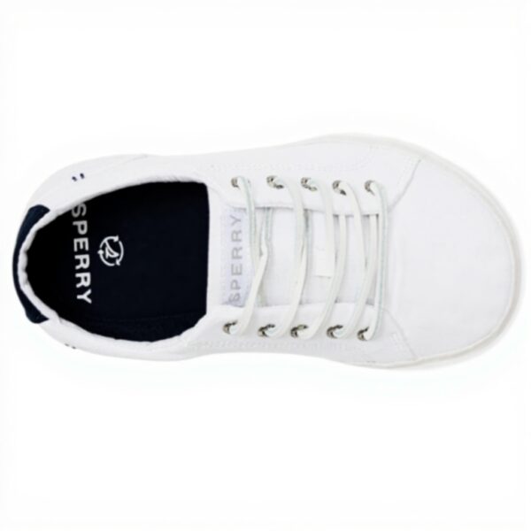 Sperry Chaussure Bateau Femme Blanc Toile Recyclé Confort