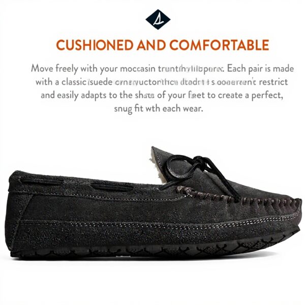 Sperry Pantoufle Brandon Homme Charbon Cuir Doublure