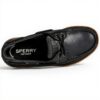Sperry Surveyor 2 illets chaussures bateau cuir noir homme