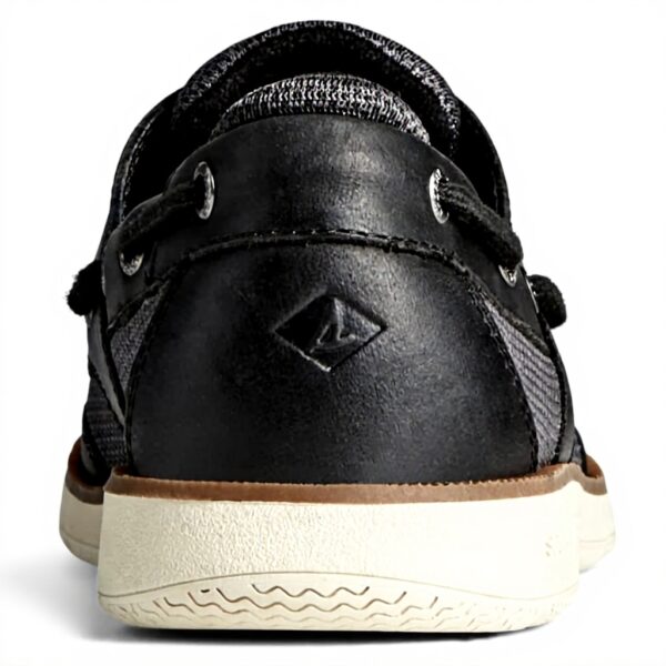 Sperry Surveyor 2 illets chaussures bateau cuir noir homme