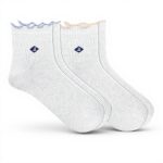 Chaussettes cheville Sperry femme bords festonnés blanc lot