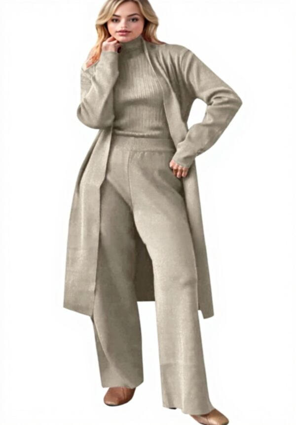 Ensemble 3 pièces femme Generisch cardigan pantalon mode