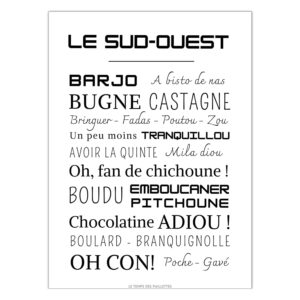 Affiche mots Sud Ouest Le Temps des Paillettes décoration-0