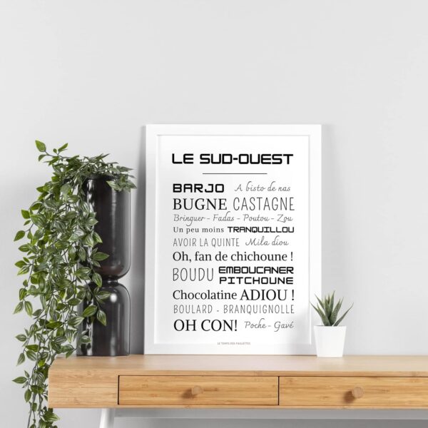 Affiche mots Sud Ouest Le Temps des Paillettes décoration-5