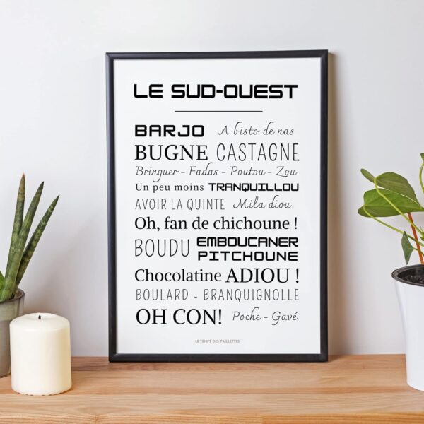 Affiche mots Sud Ouest Le Temps des Paillettes décoration-3