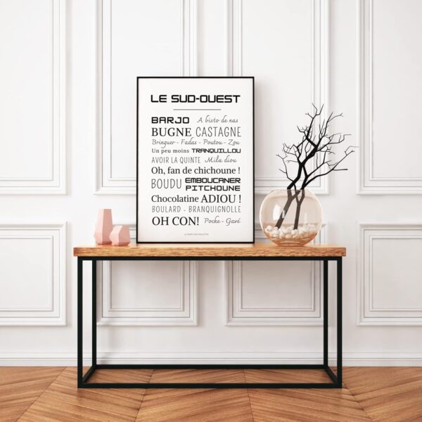 Affiche mots Sud Ouest Le Temps des Paillettes décoration-2