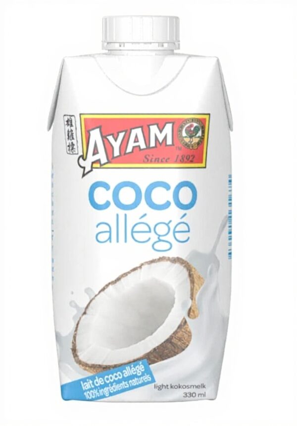 Lait de coco allégé AYAM 330ml sans lactose naturel