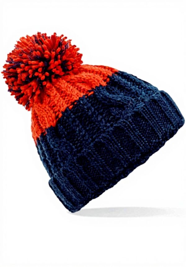 Bonnets Beechfield B437 tricot épais pompon luxueux homme