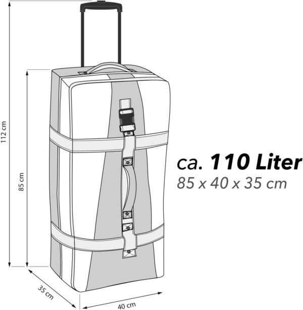 Bagage cabine BoGi Bag 110L rot noir 85 cm voyage-8