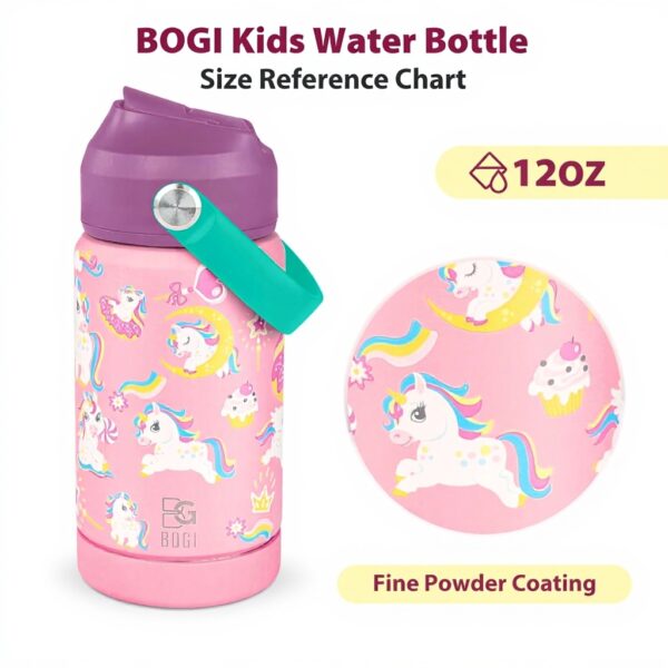 Bouteille isotherme enfant BOGI acier inoxydable paille