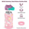 Bouteille isotherme enfant BOGI acier inoxydable paille