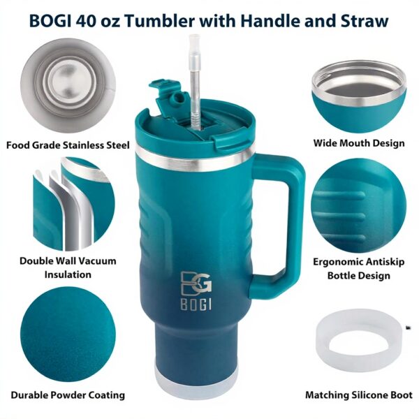 Gobelet isotherme BOGI 1200ml acier inoxydable poignée