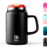 Gobelet isotherme BOGI 1,5 l acier inoxydable paille