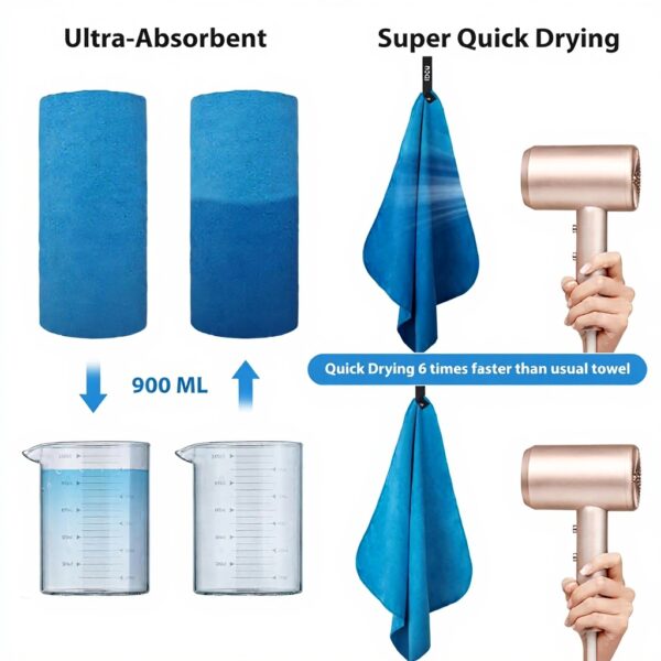 Serviette de voyage microfibre BOGI séchage rapide compacte