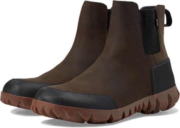 Bottes Chelsea BOGS Arcata Cuir Urbain Imperméable Garçon-0