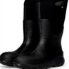 Bottes caoutchouc imperméables BOGS femme sans couture noir