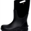 Bottes caoutchouc imperméables BOGS femme sans couture noir