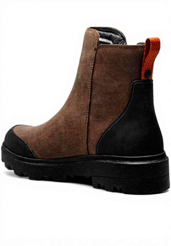 Bottes BOGS Femme Holly Zip imperméables cuir marron
