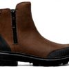 Bottes BOGS Femme Holly Zip imperméables cuir marron