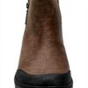 Bottes BOGS Femme Holly Zip imperméables cuir marron