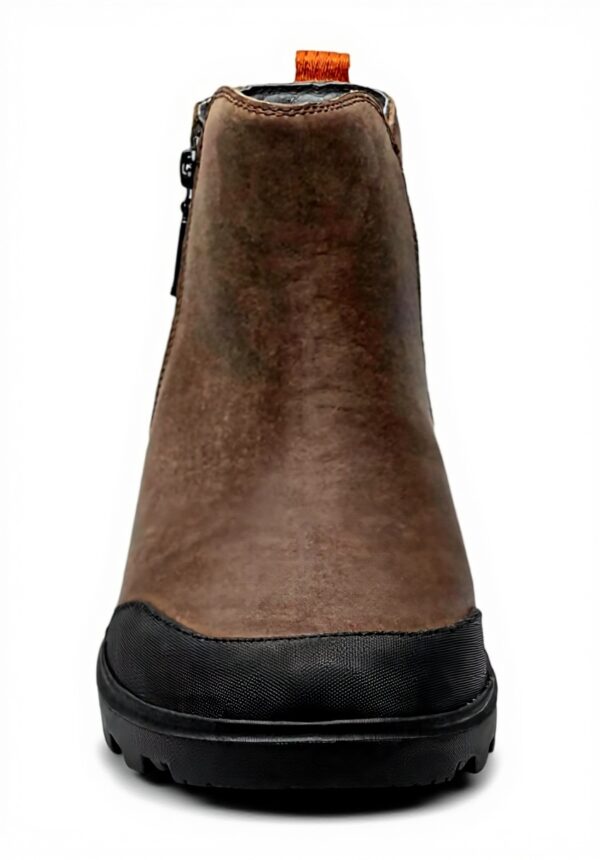 Bottes BOGS Femme Holly Zip imperméables cuir marron