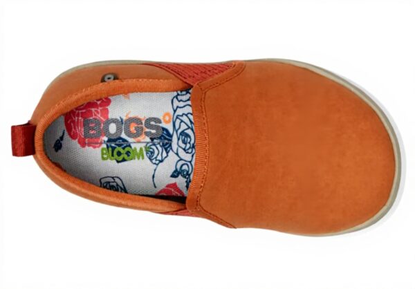 Bottes BOGS Kicker Slip-On Cuir Élastique Femme Orange Brûlé