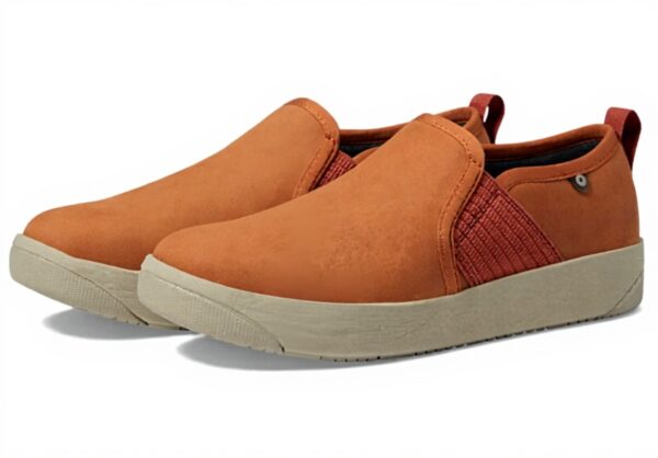 Bottes Bogs Kicker Cuir Élastique Femme Orange Brûlé