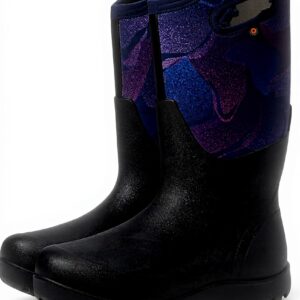 Bottes BOGS Neo formes abstraites hautes femme bleu marine