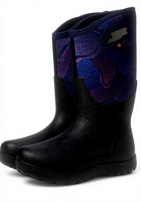 Bottes BOGS Neo formes abstraites hautes femme bleu marine