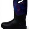 Bottes BOGS Neo formes abstraites hautes femme bleu marine