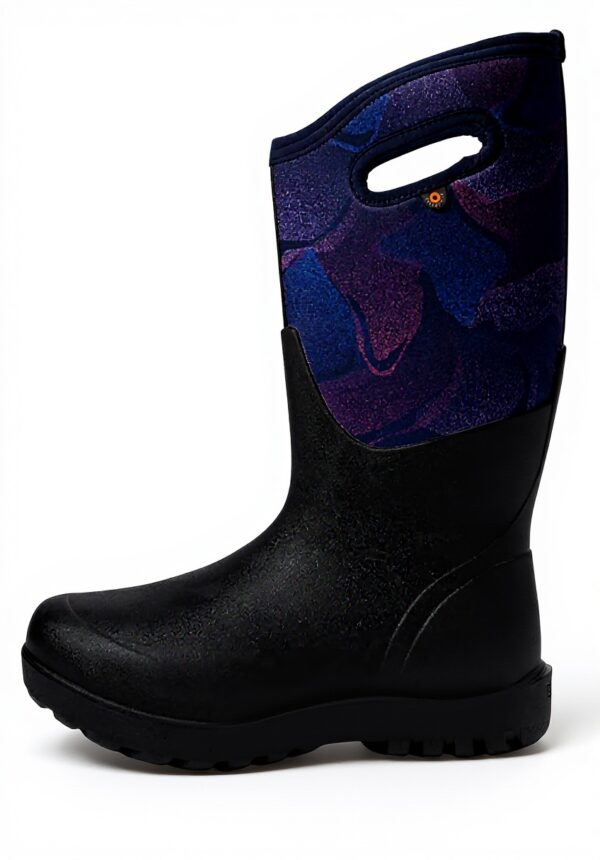 Bottes BOGS Neo formes abstraites hautes femme bleu marine