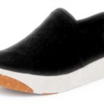 Baskets BOGS Femme Noir Cuir Slip-on Confortable