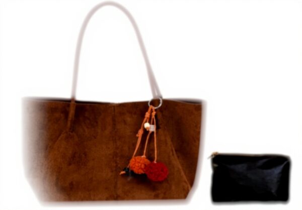 Sac porté épaule femme CORIOS PU daim grande capacité marron