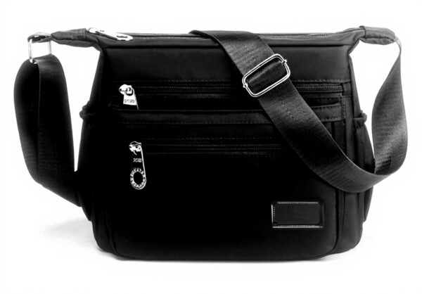 Sac bandoulière femme CYchen tissu Oxford noir grand cabas