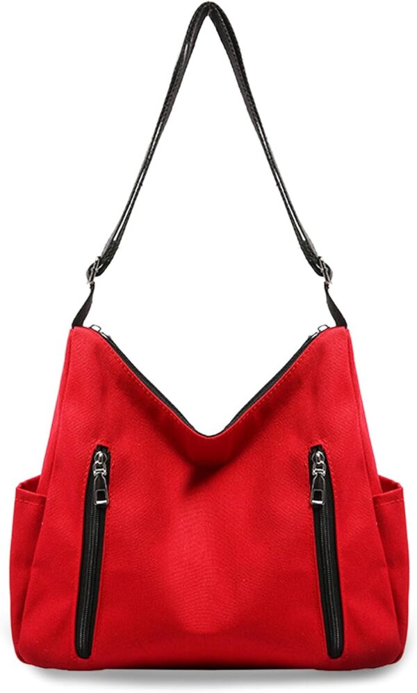 Sac bandoulière femme CYchen toile voile cabas ordinateur-0