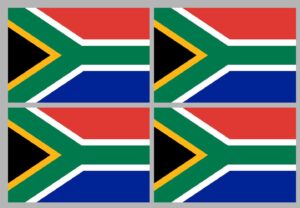 Drapeau Afrique du Sud stickers autocollants 4 pièces-0
