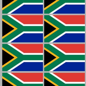 Drapeau Afrique du Sud stickers autocollants 8 pièces-0