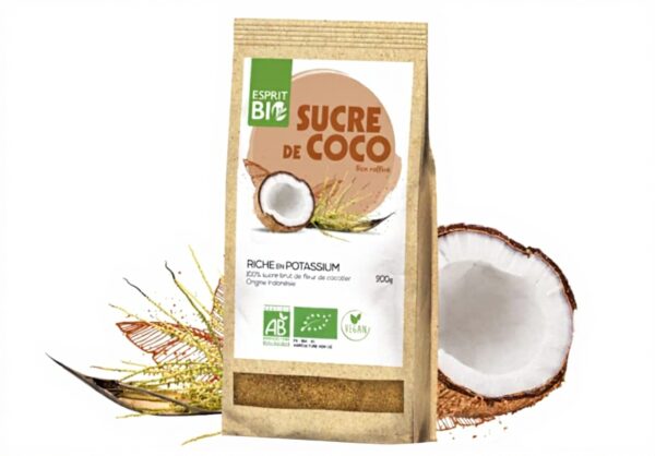 Sucre de coco bio ESPRIT BIO non raffiné riche potassium