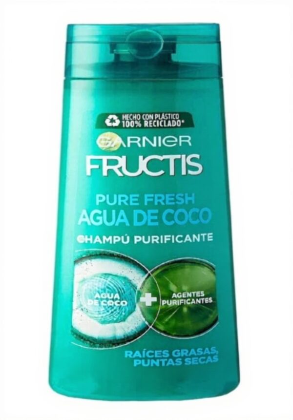 Shampooing Fructis Pure Fresh eau de coco fortifiant 360 ml