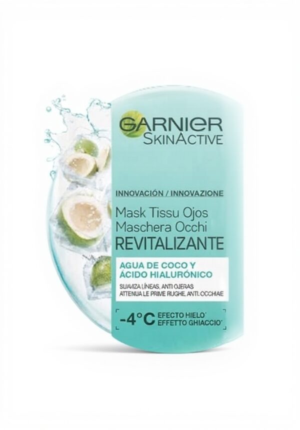 Masque yeux Garnier acide hyaluronique eau coco revitalisant