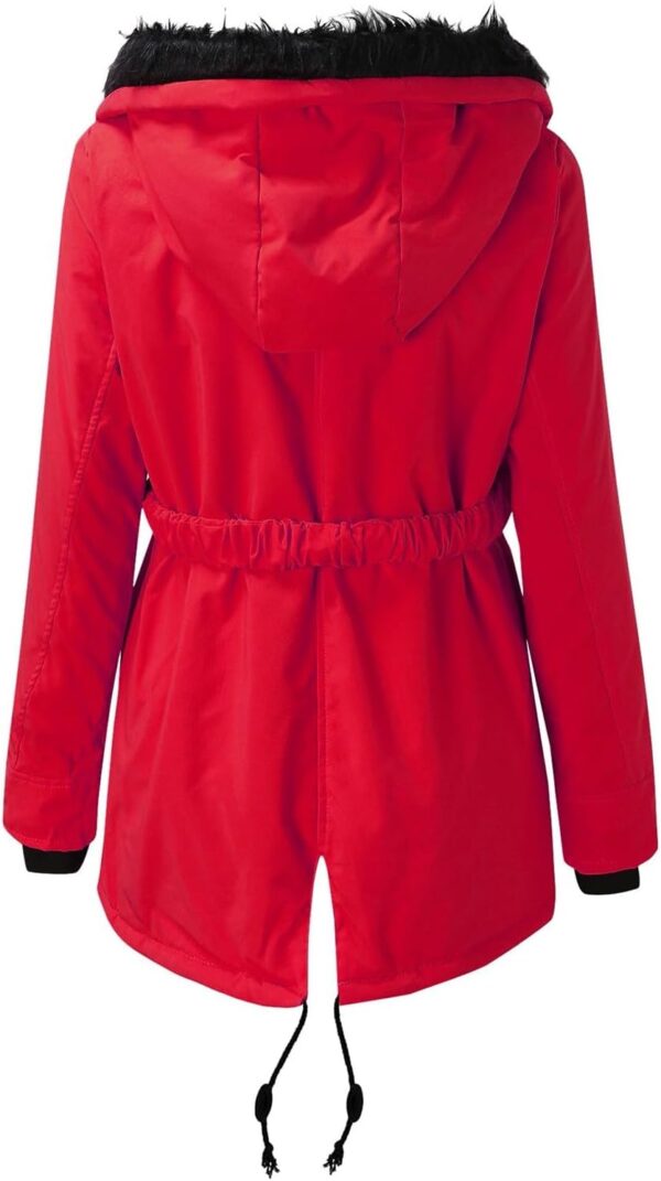 Veste polaire femme Generisch capuche chaude confortable-1